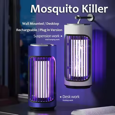 Electric Mosquito Killer Lamp Photocatalyst Electric Shock Mosquito Killer Desktop Wall Hang Chargin