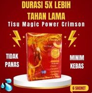 TERLARIS!!! Tisu Magic Power Merah Pria Original Isi 6 | Tissu Magic Tahan Lama Bagus & Original