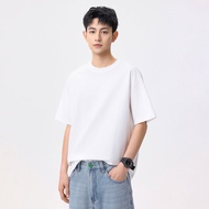 Hansca | Mens Summer Fashion Set 50s Silk Cotton Short Sleeve T-shirt with Loose Straight Jeans