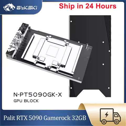 Bykski GPU Block For Palit RTX 5090 GAMEROCK 32GB , Graphics Card Water Cooler With Backplate , PC C