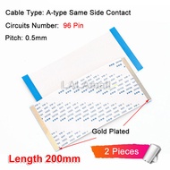 2pcs 50P 60P 68P 80P 96P Flexible Flat Cable Pitch 0.5mm Length 200mm 20cm Gold Plated FFC FPC Cable