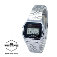 Casio Standard Digital Silver Stainless Steel Band Watch A159W-N1