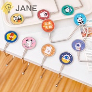 JANE 2PCS Purse Bag Table Hook Cartoon Foldable Movable Hook Desk Hook