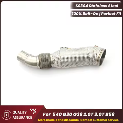 High-Flow Turbo Downpipe For BMW G30 G38 540i B58 2.0L 3.0L Performance Upgrade Sport Sound Boost Po