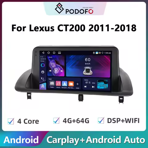 Podofo Android Car Radio Multimidia Video Player ForLexus CT CT200 CT200h 2010-2018 GPS Navigation C