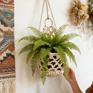 Plant Hanger Boho Woven Decorative Cotton Small Macrame Plant Hangers Wall Decor for Flower Pot Indo