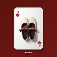 YOUNGS ALICE 👠 NATURAL / BURGUNDY 👠💥 ( MADE TO ORDER 14-20 DAY ) 💥