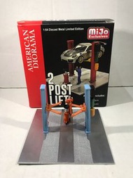 American Diorama 1:64 Two Post Lift Blue