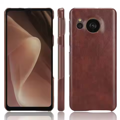 For Sharp Aquos Sense7 Plus Case PU Leather Hard Matte Back Cover Case for Sharp Aquos Sense 7 Plus 