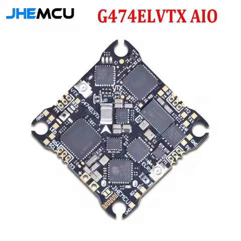JHEMCU G474ELVTX AIO Flight Controller with ICM42688-P OSD 5V/1.5A BEC ELRS 2.4G Receiver 5.8G VTX 1