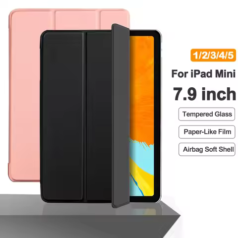 Flip Tablet Case For iPad Mini 4 5 6 7.9 8.3 A2124 Funda PU Leather Smart Cover For iPad Mini 1 2 3
