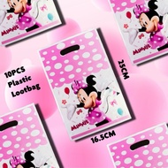 10pcs Minnie Mouse Pink Plastic Lootbag Birthday Party Giveaway