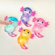Glitter Axolotl Squishy Toy Stretchy Stress Ball Funny Stress-Relief Toy