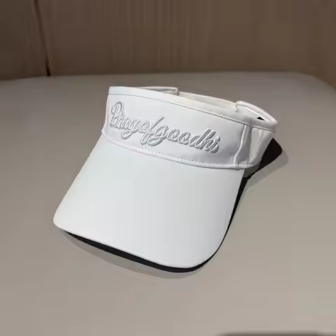 PLA Spring Summer Golf Cap Women's Empty Top Caps Retractable Large Brim Sunscreen Sun Visor Running