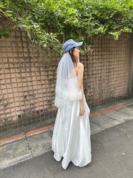 Miller 米樂-睫毛蕾絲/雙層中長款頭紗