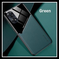 oppo reno 8t 4g / reno8 t 5g generous leather original hard case cover - hijau. oppo reno 8t 4g