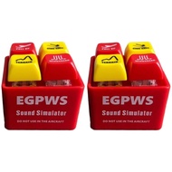 Interactive Cockpit Theme Keychain Double Alarm Button with Light Up Tiny Aviations Cockpit Safety B