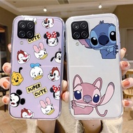 ❧for Samsung Galaxy A12 M12 A M 12 Phone Case Mickey Minnie Mouse Daisy Donald Duck Stitch Clear 유z