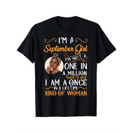 Im A September Girl Black Women Virgo Libra Birthday T-Shirt