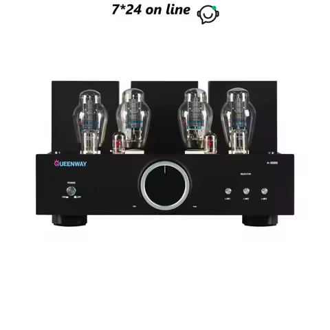 Queenway A-300BI Psvane 300B 4PCS Integrated Tube Vacuum Amp Class A 18W*2 with Remote & Ca-yin Line