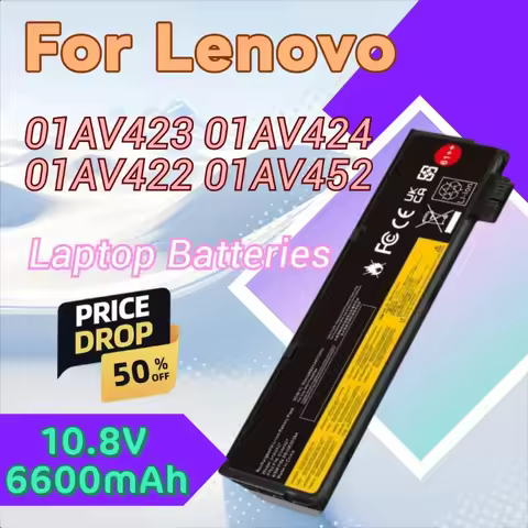10.8V 6600mAh Laptop Battery 61++ 01AV423 01AV424 01AV422 for Lenovo ThinkPad T470 T570 T480 T580 P5