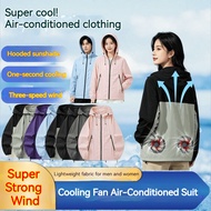 Summer Cooling Air Conditioning Clothing Men Women with Fan Lightweight Jacket Smart Cooling Clothin
