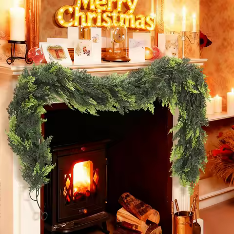 1.8/2M Artificial Christmas Wreath Norfolk Garland 2025 Christmas Decoration Artificial Plant Home D