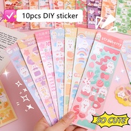 Cartoon Stickers Korean Cartoon Decorative Stickers Cartoon Cute Suit DIY Stickers Stationery