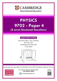 Cambridge A-Level Physics 9702 Past Exam Papers 4-Year Series (2022-2025)