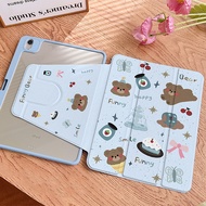 case iPad Air6 Air7 Gen11 ที่ใส่ปากกา Cake Bear เคสiPadหมุน 360°Air5 Gen9 10.2 Air5/4 10.9 Air6/7 13