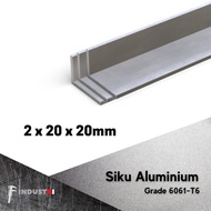 Siku Aluminium t. 2 mm 20 x 20 mm - silver