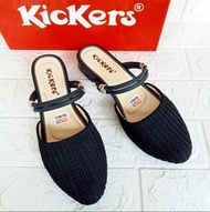 sepatu selop rajut import/sepatu wanita terbaru/Sepatu tali wanita flat shoes/Sepatu selop kickers/s