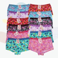 Ladies Cute Floral Boyshort Underwear Comfortable Stretch Cotton Panties Seamless Fit
