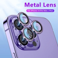 Camera Lens Ring for iPhone 15 Pro Max 14 / 14 Pro MAX / 14 Plus 13 12 Mini 11 HD Anti-drop Glass+ Metal Photo Frame Camera Protector Film
