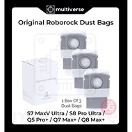 Original Roborock S8 Pro Ultra / S7 MaxV Ultra / Q10 VF+ / Q10 PF+ Dust Bag *100% Original* Set Of 3