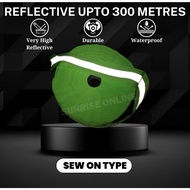 FABRIC SAFETY REFLECTIVE TAPE / REFLECTIVE LINE / TAPE PANTULAN KESELAMATAN / GREEN SILVER REFLECTIV