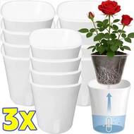 1/2/3PCS Self Watering Flower Pots Double Layer Design, Automatic Plant Watering System with Absorbe