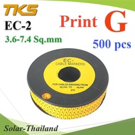 Cable Marker EC2 Yellow Wire 3.6-7.4 Sq.mm. 500 Pieces (G Printing) Model EC2-G