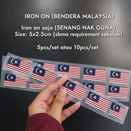 10 PCS DTF STICKER IRON ON LENCANA MALAYSIA SIZE 5CM X 2.5CM