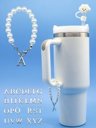 Exquisite & Fashionable Faux Pearl Cup Chain,Compatible With Stanley 30 & 40 Oz Tumbler Cups,With 3D