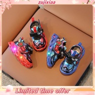 Ready Stock CARL size 25-36 Kids Spiderman Shoes Boys Cartoon Sneakers LED Shoes Cool Superman Shoes