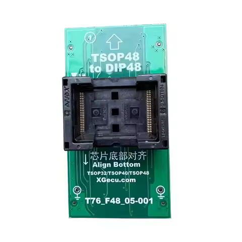 100% XGECU TSOP32 / TSOP40 / TSOP48 to DIP48 ZIF adapter (T76_F48_05-001) for XGecu T76 programmer