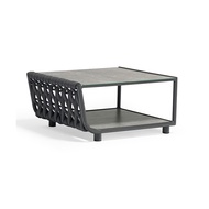 BUNISE ชุดโซฟากลางแจ้งและโต๊ะกาแฟวัสดุหวายทอ กันฝนกันแดด สำหรับสวน ระเบียง วิลล่า สไตล์หรูหรา รุ่น P