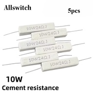 5Pcs 10W Cement Resistor 5% Power Resistor 0.1R-50K Resistance 0.5R 1R 2R 3R 5R 8R 10R 15R 20R 25R 3
