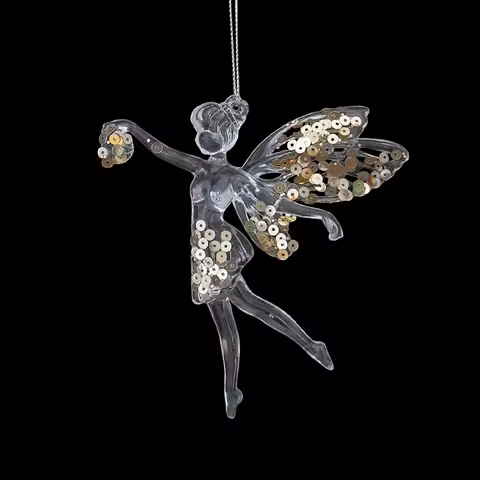Navidad Christmas Tree Decorations Ornament Christmas Crystal Snowflake Pendant Glitter Deer Pendant