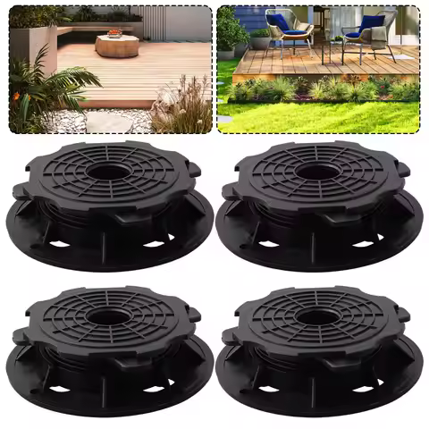 4pcs Height-adjustable Floor Balance Support Pedestal Bearing Decking Boards Slab Bearing Terrace Be
