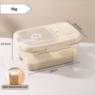 Ready Stock 3/5/10/15kg Bekas Beras Airtight Rice Storage Grain Container Tupperware Sealed Insect P