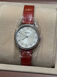 Hermes Slim D Hermes 32mm 鱷魚皮帶鑽石手錶