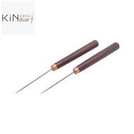 2 Pcs Awl Tool with Wooden Handle, Leather Awl Punch Tool, Slender Scratch Awl, Awl Repair Tool for 