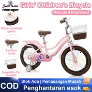 【New model】Girls' bicycle 4-12 years old with auxiliary wheels Children's bicycle Girls' bicycle Mal